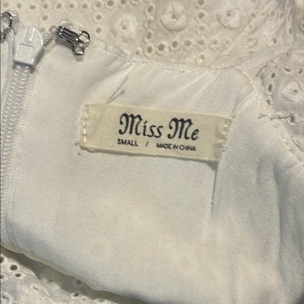 Miss Me White Ruffled Jumpsuit - Picture 9 of 9